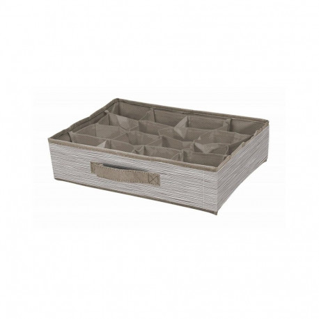 BOXSTORAGE 16 GRID 35X27X9CM BEIGE TEXT