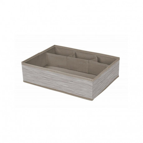 BOXSTORAGE 4 GRID 33X23.5X9CM BEIGE TEX