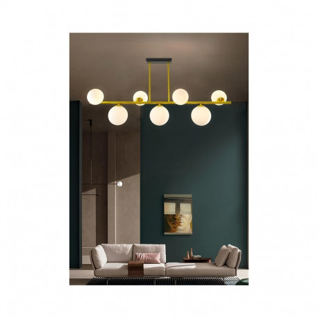 PENDANT LIGHT RAILE H52CM 7XG9 GOLD
