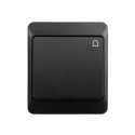 BELL SWITCH HERMES BLACK IP44 0337-09