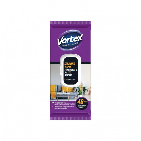 WET VIPES VORTEXFOR puidu/plasti jaoks 48 tk