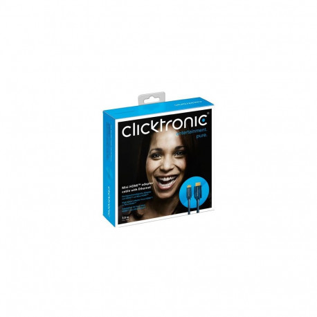 ClickTronic HQ OFC HDMI male  micro HDMI male, gold platted, HDMI HighSpeed with Ethernet 5m