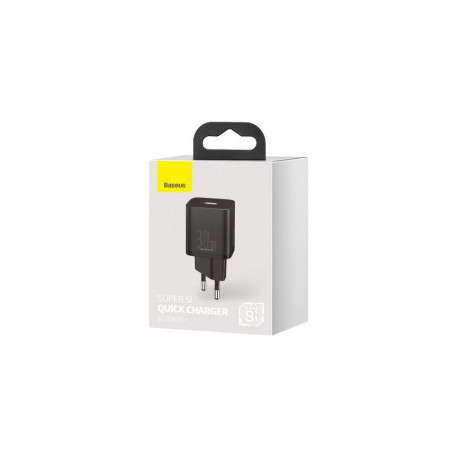 Baseus Travel Charger Super Si 1C Quick Charger PD 30W EU Black (CCSUP-J01)