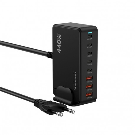 Wozinsky Wozinsky WSL-440 GaN QC3 Charging Station - 185W - Black
