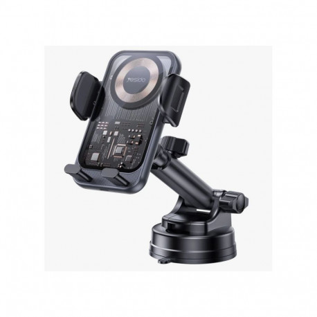 yesido 15W Suction Cup Car Wireless Charging Holder Black