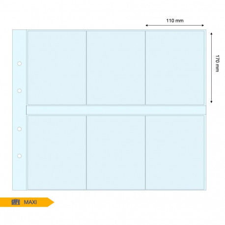SAFE MAXI vaheleht taskuga 110x160 mm - läbipaistev