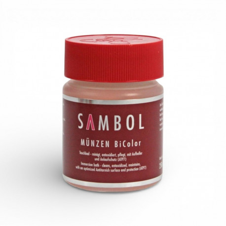 SAMBOL Puhastusvahend müntidele euro-kahevärvilised