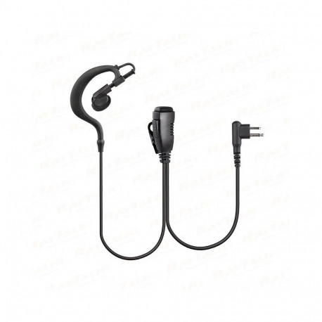 EM-2027/M1 G shape earpiece with lapel PTT for Motorola 2pin connector