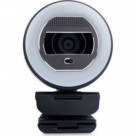 TERRA Webcam Halo mit LED-Lichtkranz (C1868pro) und Privatschieber Full-HD, Auto Focus, Stereo Mic, 