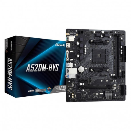 Product Specifications:
*   Brand: ASRock (Model: A520M-HVS)
*   