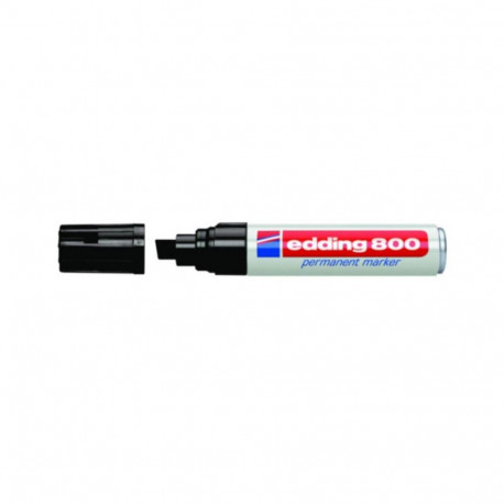 Office Supplies - Edding 800 Permanent Marker Wide Chisel Tip Waterproof Black