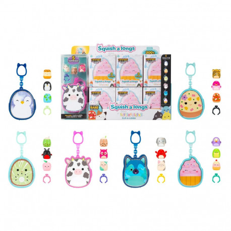 SQUISHMALLOWS CLIP-A-LONGS blind pack with 3 figures, 2,5 cm