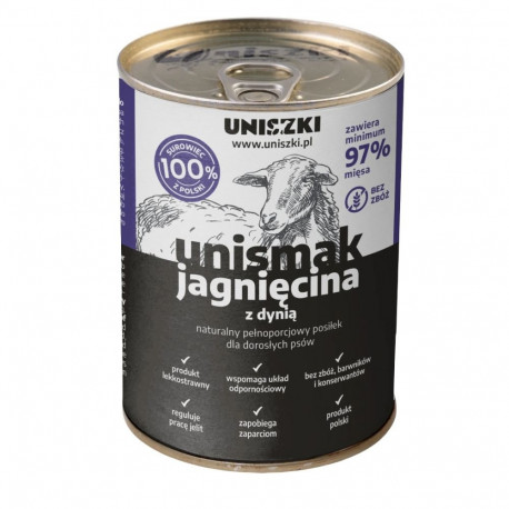 UNISZKI UNIsmak lambaga kõrvitsaga märg koeratoit 400g