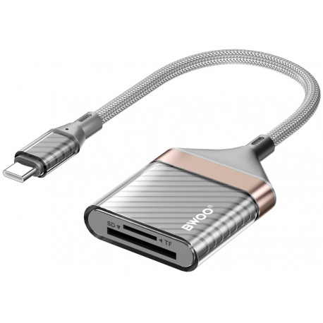 Bwoo memory card reader USB-C - SD/TF Card