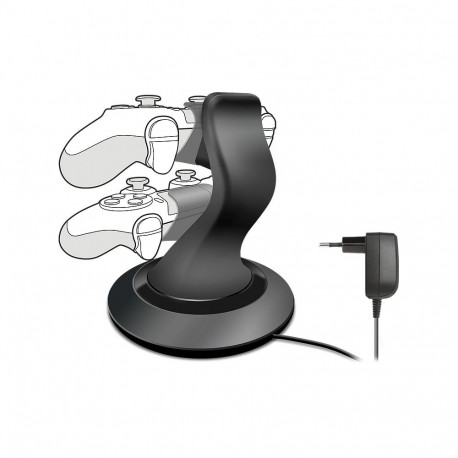 TWINDOCK Charging System with A/C Adapter - for PS4, black