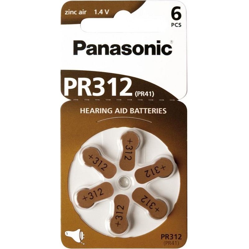 Panasonic kuuldeaparaadi patarei PR312L/6DC