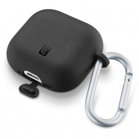 Airpods Pro 3 laadimiskarbiümbris Cellular Line Bounce, must