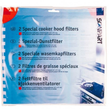 Cooker hood filter set 47x57cm flat Scanpart