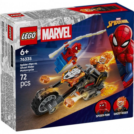 Klocki super heroes 76335 Spider-Man vs Ghost Rider mootorrattal