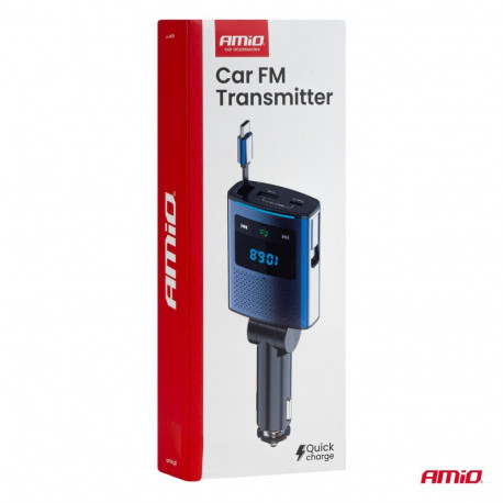 FM-transmitter 1×USB-A 1×USB-C 12/24V