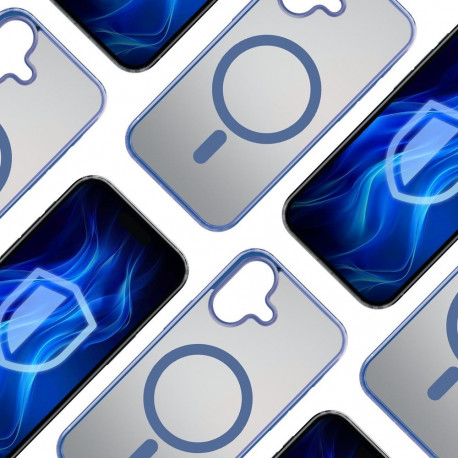 3mk Frosty MagCase Blue Case for Apple iPhone 16 - blue