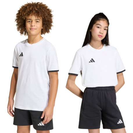 Koszulka dla dzieci adidas Entrada 26 Tee biała JZ6670 116cm