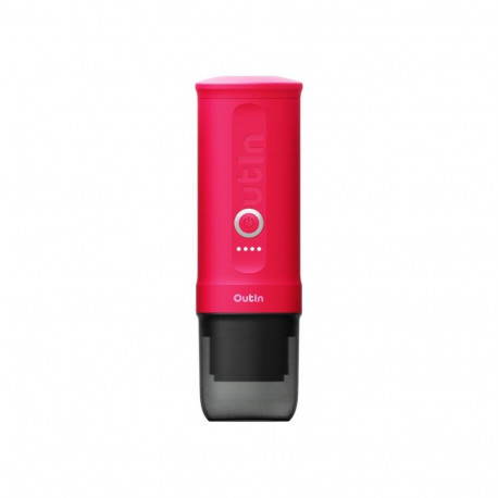 OUTIN Nano Espresso Machine, model OTEM-01, color Crimson Red
