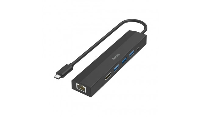 Adap. Hama USB-C pistik -> 3xUSB-A/USB-C/HDMI/LAN