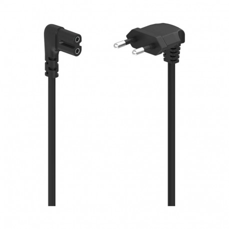 Voolukaabel Hama 2-pin 90° 3m, Black