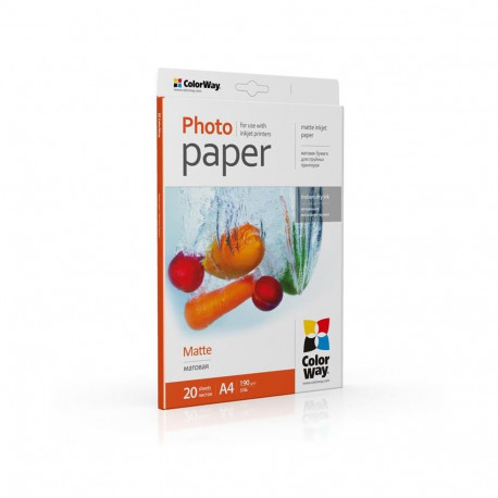 Fotopaber ColorWay A4, 190 g/m², 20 lehte, Matt