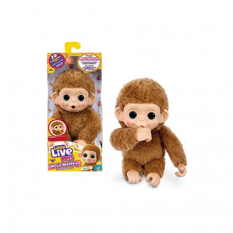 Maskotka interaktywna little live pets - mini małpka pepi peach