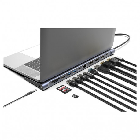 "MANHATTAN Dockingstation 12-in-1 4K 1xHDMI 2xDP 3xUSB-A"