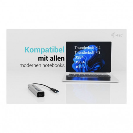 "D I-TEC USB-C/USB-A Charging Metal HUB 7 Port 3x USB-C 3.2 Gen. 1 4x USB-A 3.2 Gen. 1"