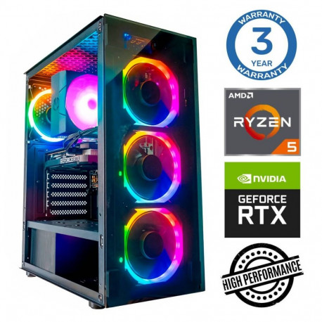 INTOP Ryzen 5 7500X3D 16GB DDR5 1TB SSD M.2 NVME RTX5060 8GB no-OS