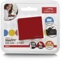 Speedlink USB HUB Snappy 4-port SL7414, red