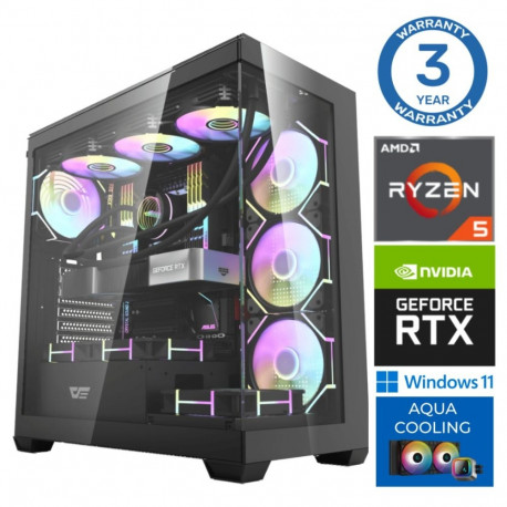 INTOP AQUA Ryzen 5 7500X3D 16GB DDR5 1TB SSD M.2 NVME RTX5060Ti 16GB WIN11