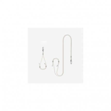 Spigen Cross Body Strap 2 Neck Strap + Wrist Strap + ConTag Holder Pearl White