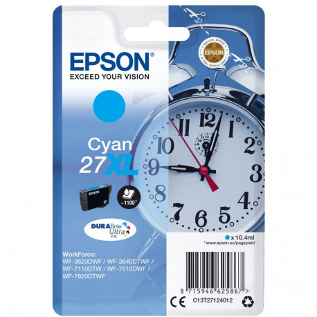 Epson Ink No 27XL Epson27XL Epson 27XL Cyan (C13T27124012)
