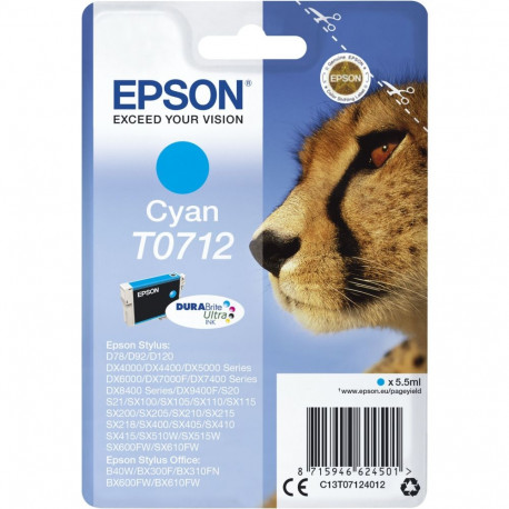Epson tindi tsüaan T0712 (C13T07124012)