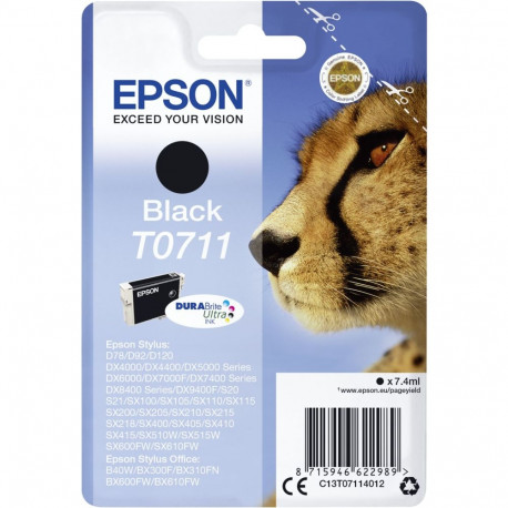 Epson must tindikassett T0711 (C13T07114012)