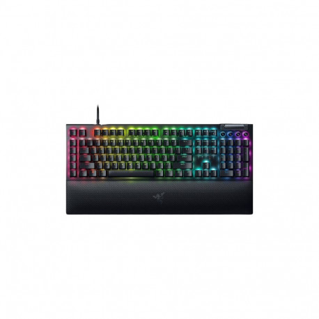 Razer BlackWidow V4 Wired Gaming Keyboard USB, Green Switch Tactile and Clicky, US, Black