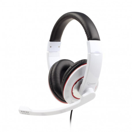 Gembird MHS-001-GW Stereo headset 3.5 mm  Glossy white  Built-in microphone