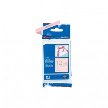 Brother BROTHER TZERE34 12 GOLD ON PINK RIBBON