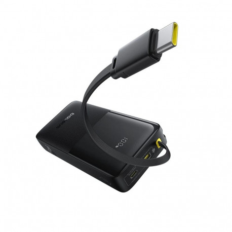 LiPo PowerBank 20000mAh 20W USB-A, USB-C integreeritud USB-C kaabliga, Bipow2 must BASEUS