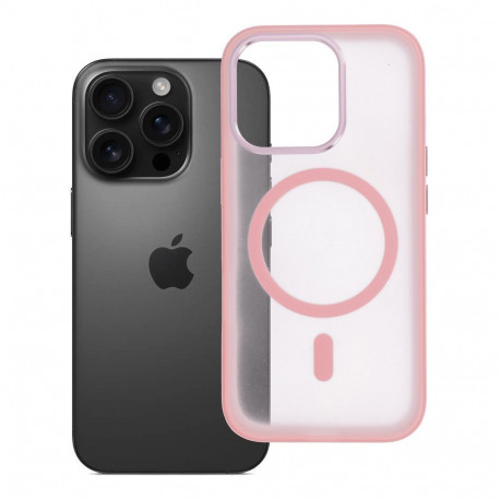Case for iPhone 16 PRO Flexline Mag Cover compatible with MagSafe pink