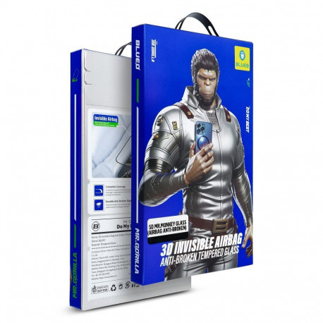 5D Mr. Monkey Glass - Apple iPhone 17 black (Airbag Anti-broken)