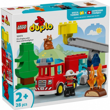 Blocks DUPLO 10473 Fire Engine with Hose and Firefighter
