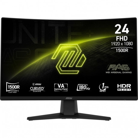Monitor - MSI MAG 242C 23.6", Full HD 1920x1080, 180Hz, Curved, Black