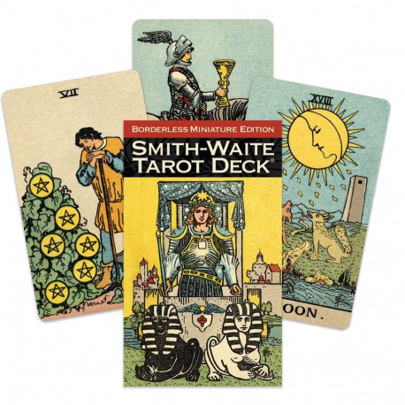 Tarot Deck - Smith-Waite Borderless Mini 78 Cards 4.5 x 7.6 cm