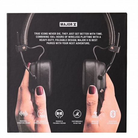 Headphones Marshall Major V Wireless Bluetooth 5.3 100h Playback Brown